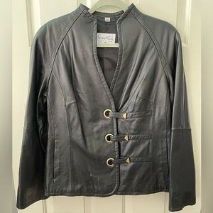 Pamela McCoy Leather Jacket, Woman’s Size Medium, New Without Tags